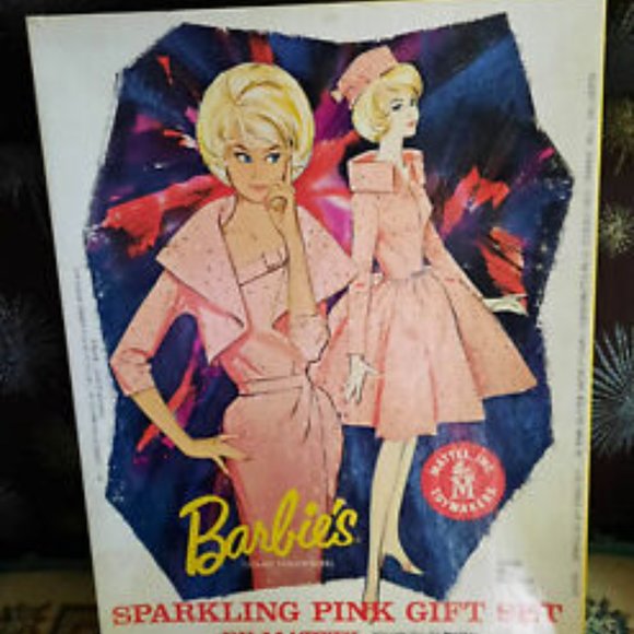 MINT VINTAGE BARBIE SPARKLING PINK EVENING WEAR SET - Picture 16 of 16